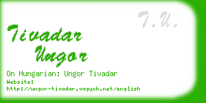 tivadar ungor business card